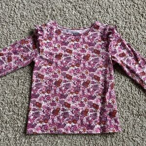 Floral Kids Shirt - Pink and White for Girls